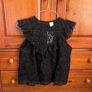 Evereve Roan and Ryan black lace top size XS NWT
